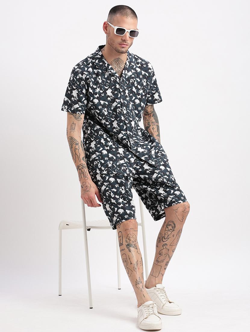 men printed cotton co-ord set - 21276943 - Standard Image - 4