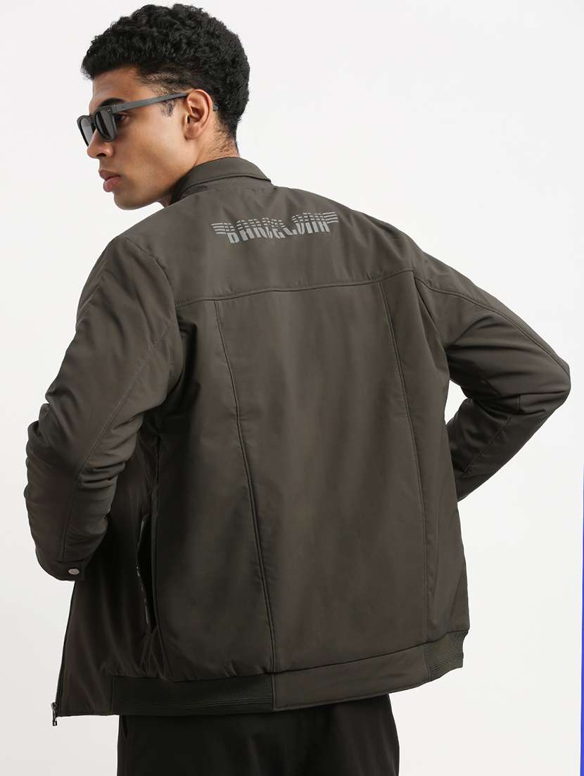 Men Long Sleeves Mock Collar Bomber Jacket - 21277066 -  Standard Image - 1