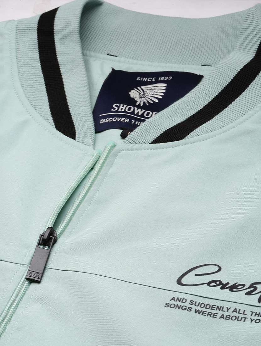 men long sleeves mandarin neck bomber jacket - 21277081 -  Standard Image - 6