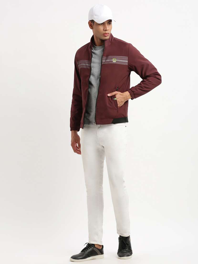 men maroon long sleeves bomber jackets - 21277112 -  Standard Image - 4