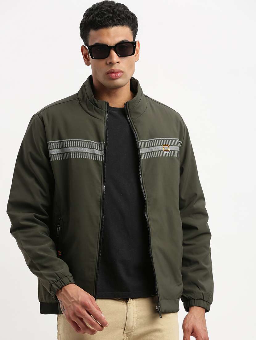 men olive long sleeves bomber jackets - 21277113 -  Standard Image - 1