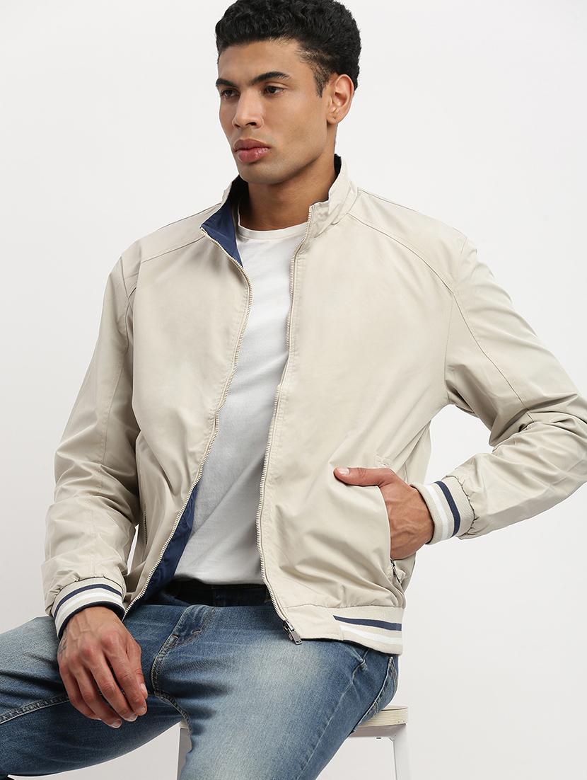 men long sleeves reversible bomber jackets - 21277129 - Standard Image - 1