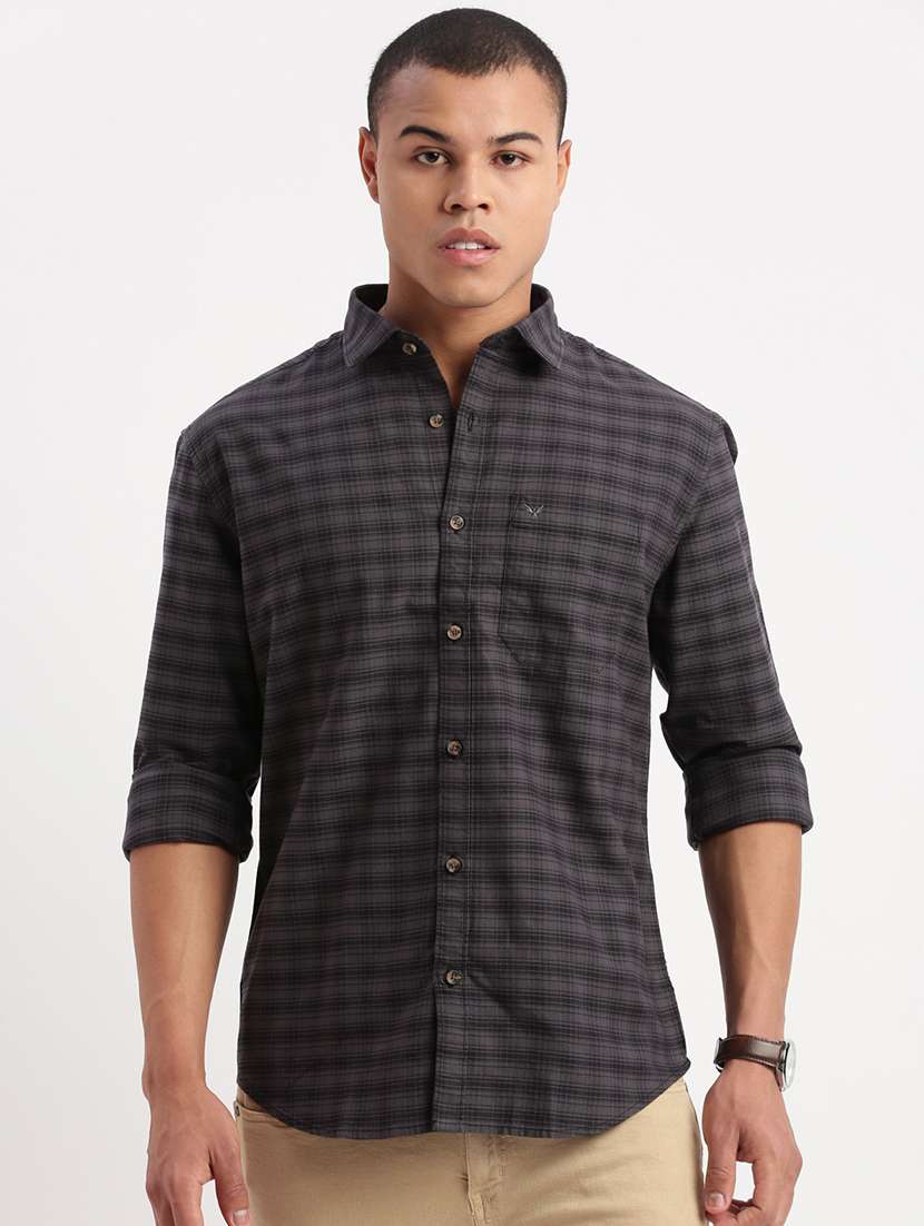 men checkered casual shirt