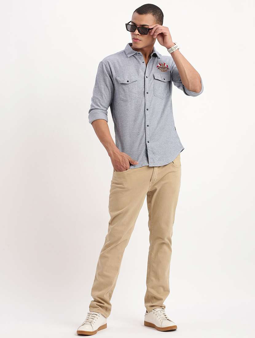 men solid casual shirt - 21277176 -  Standard Image - 4