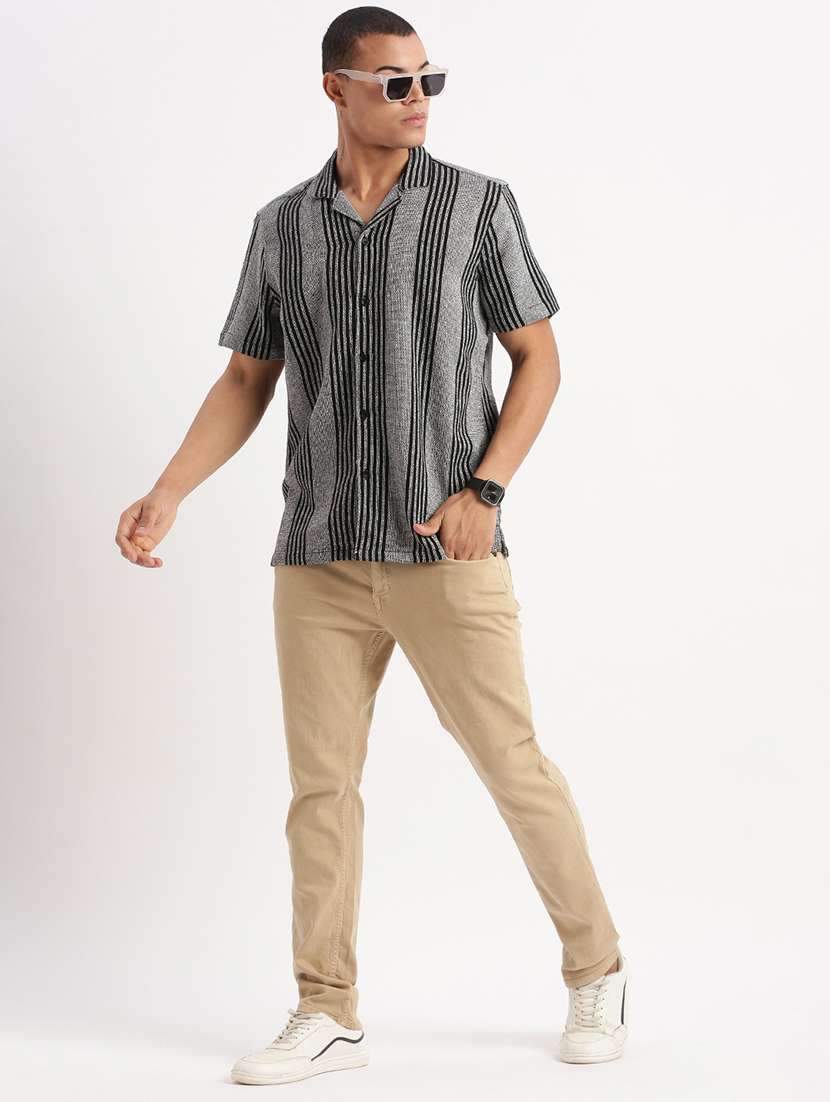 men striped casual shirt - 21277184 - Standard Image - 4