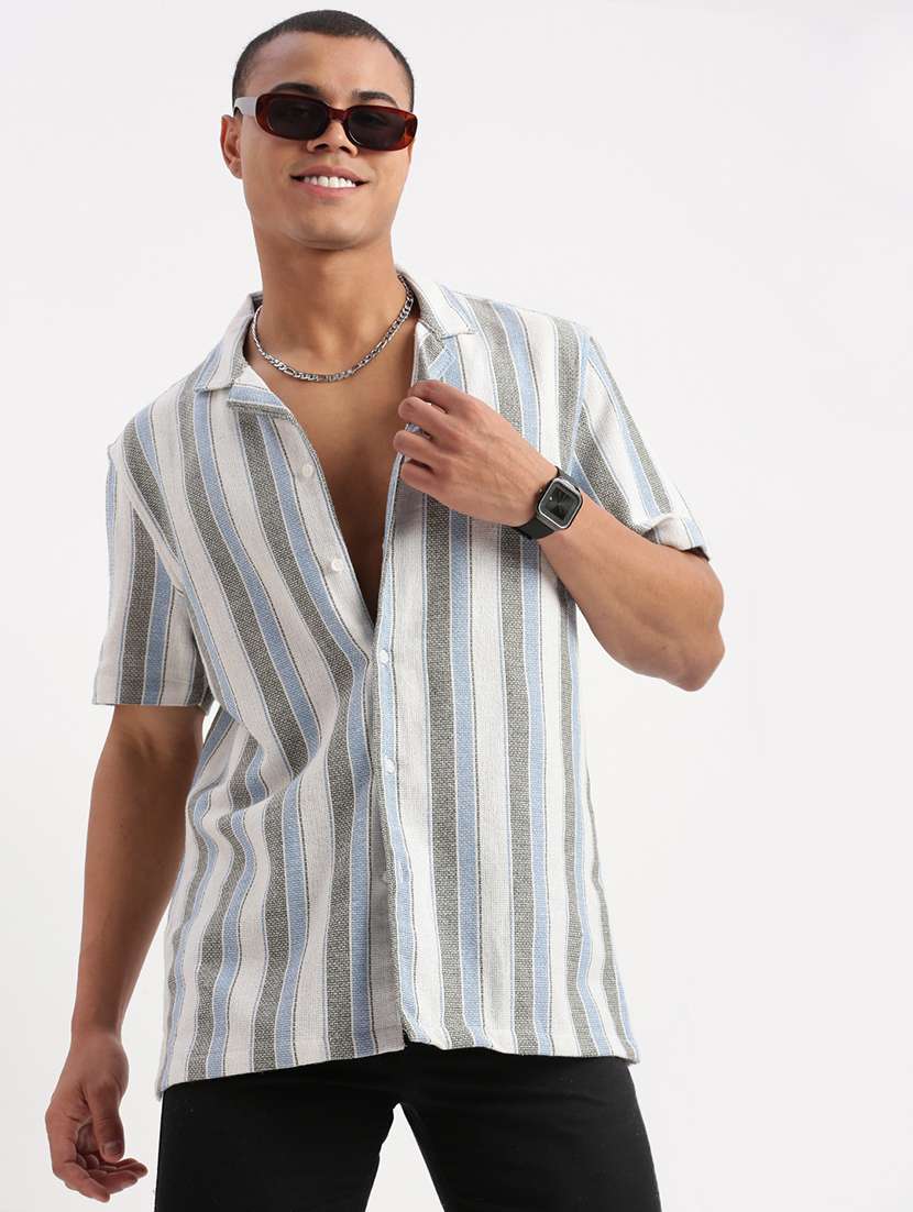 men striped casual shirt - 21277188 -  Standard Image - 1