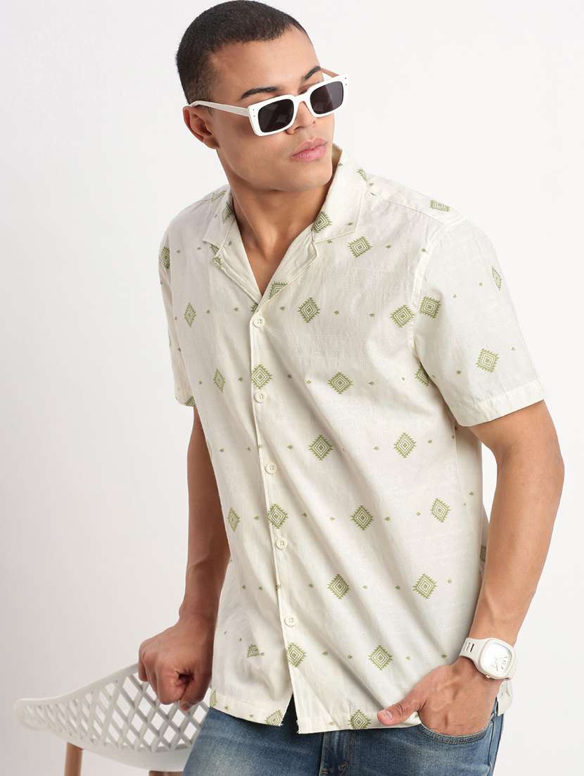 men printed casual shirt - 21277200 -  Standard Image - 1