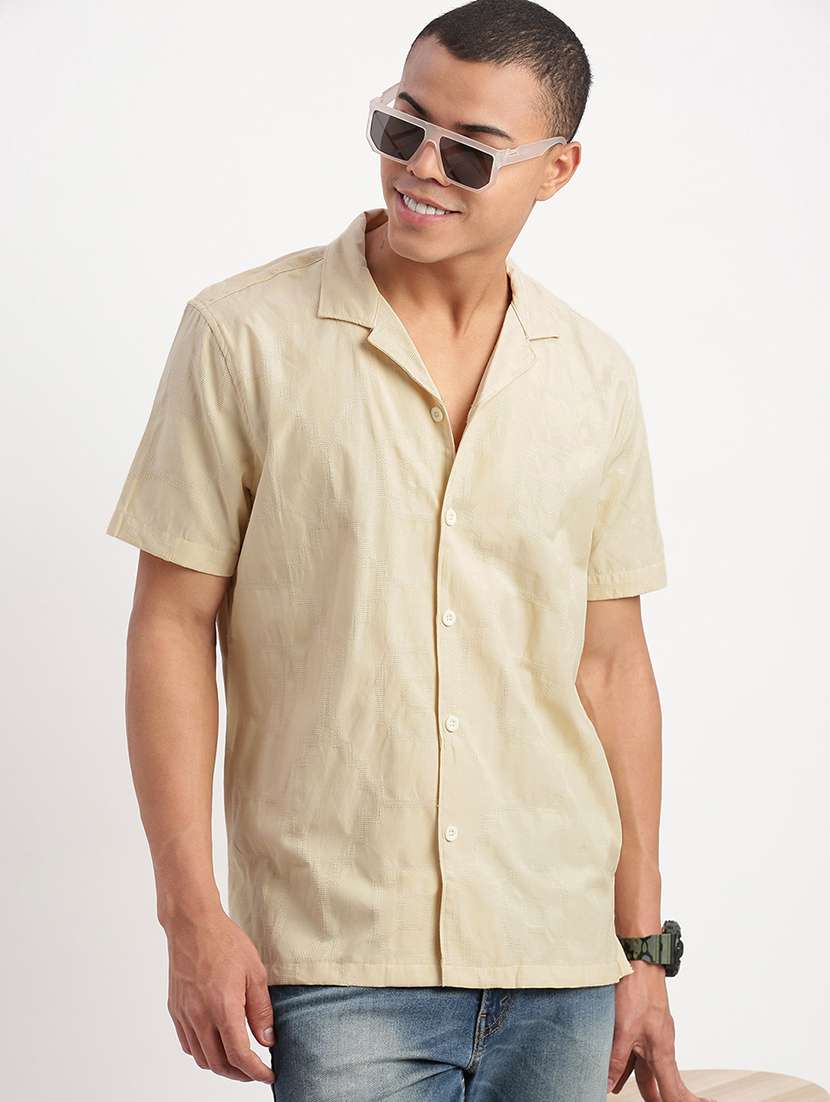 men self design casual shirt - 21277206 -  Standard Image - 1