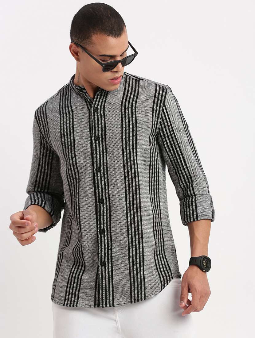men striped casual shirt - 21277208 - Standard Image - 1