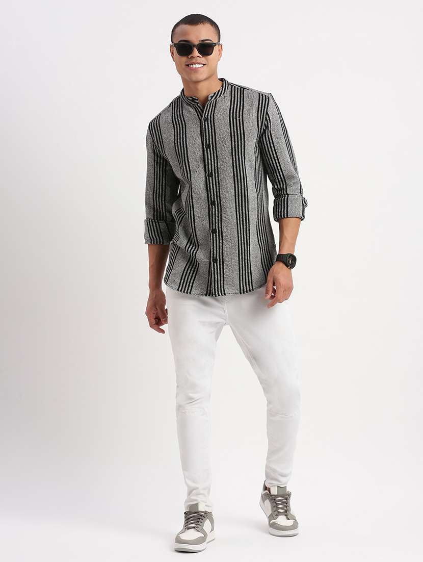 men striped casual shirt - 21277208 - Standard Image - 4