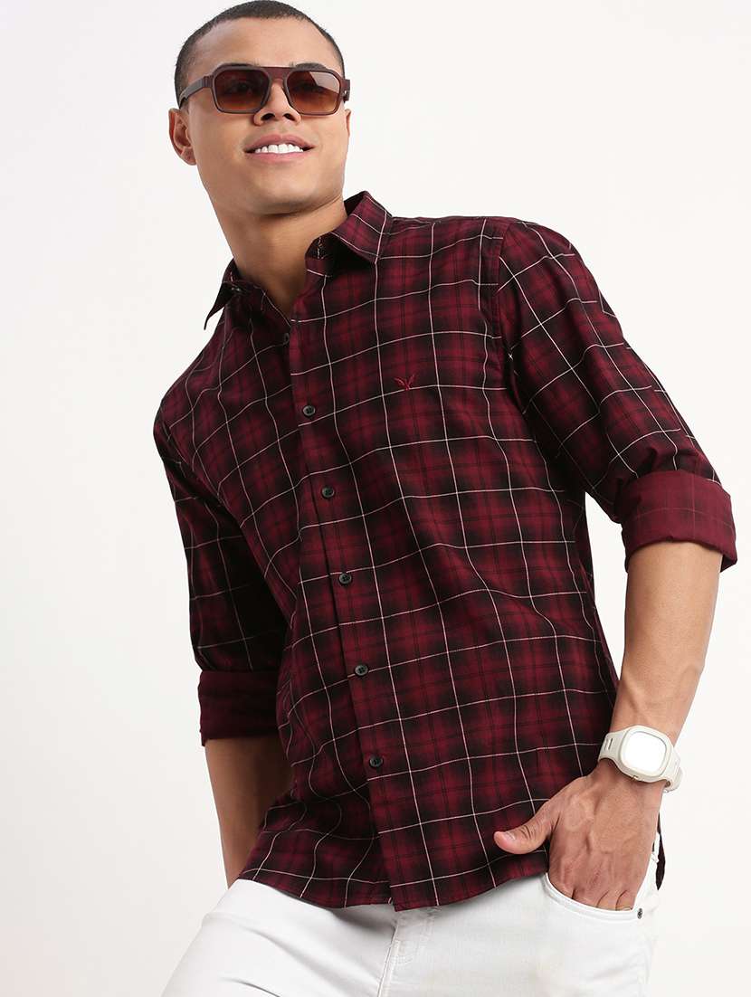 men checkered casual shirt - 21277218 -  Standard Image - 1