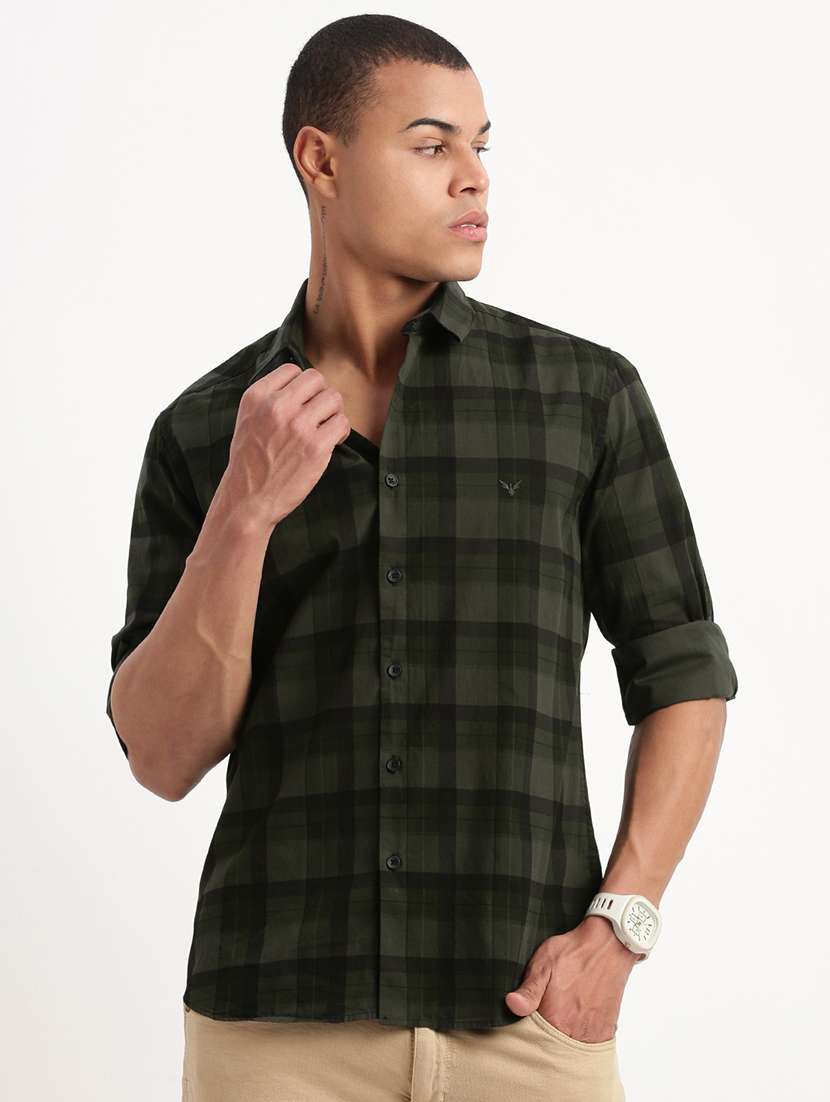 men checkered casual shirt - 21277220 - Zoom Image - 0
