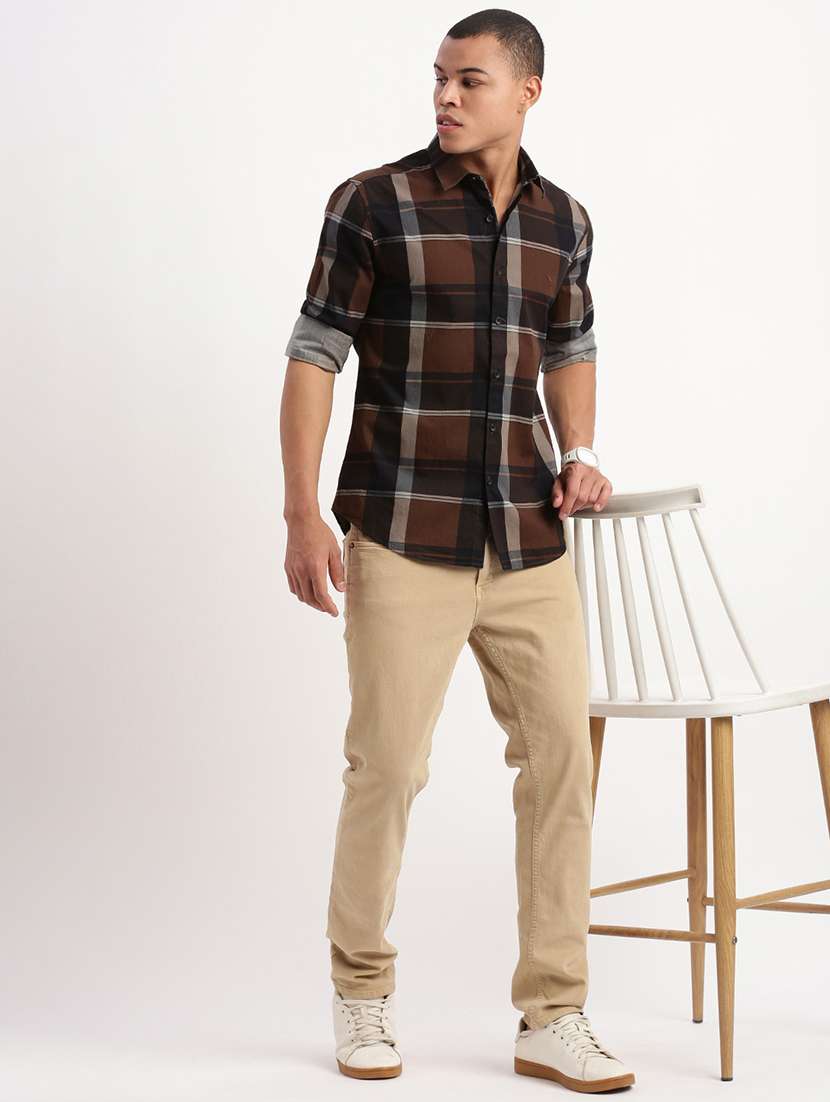 men checkered casual shirt - 21277224 -  Standard Image - 4