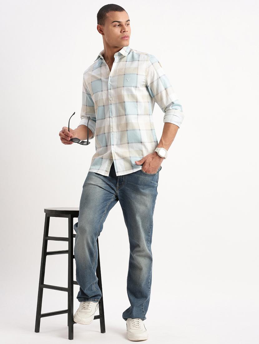 men checkered casual shirt - 21277226 - Standard Image - 4