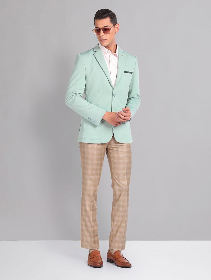 men long sleeved solid single breasted formal blazer - 21277257 - Standard Image - 4