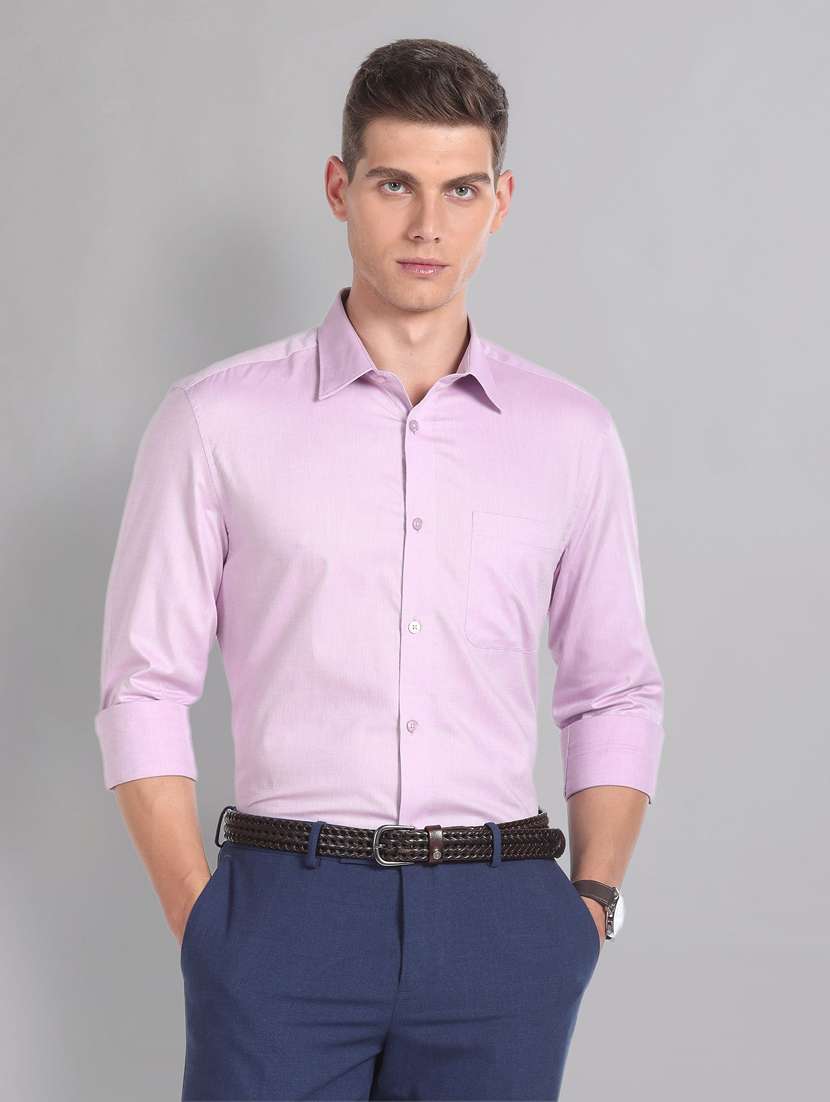 men solid formal shirt