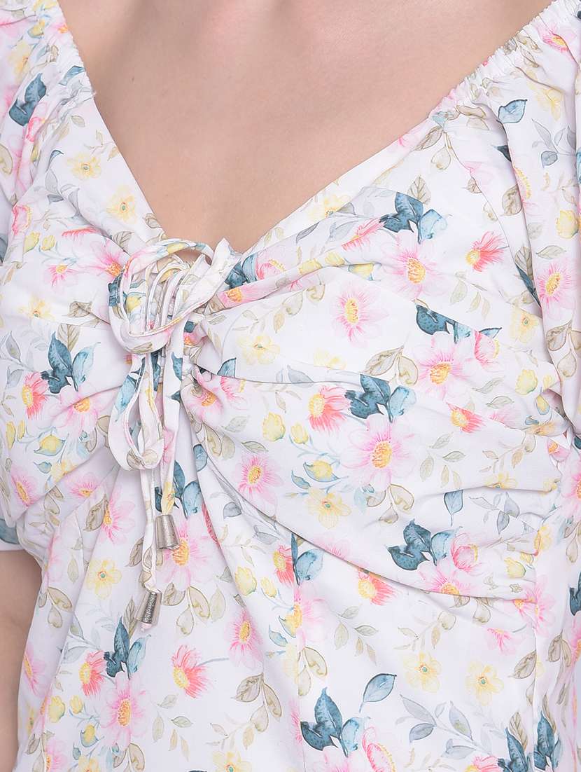 women multi color florals printed straight dress - 21277333 -  Standard Image - 4