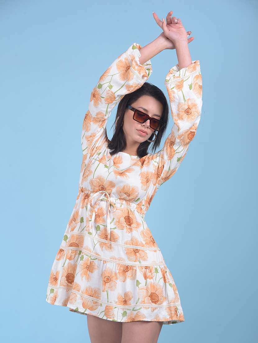 women florals printed a-line dress - 21277337 -  Standard Image - 1