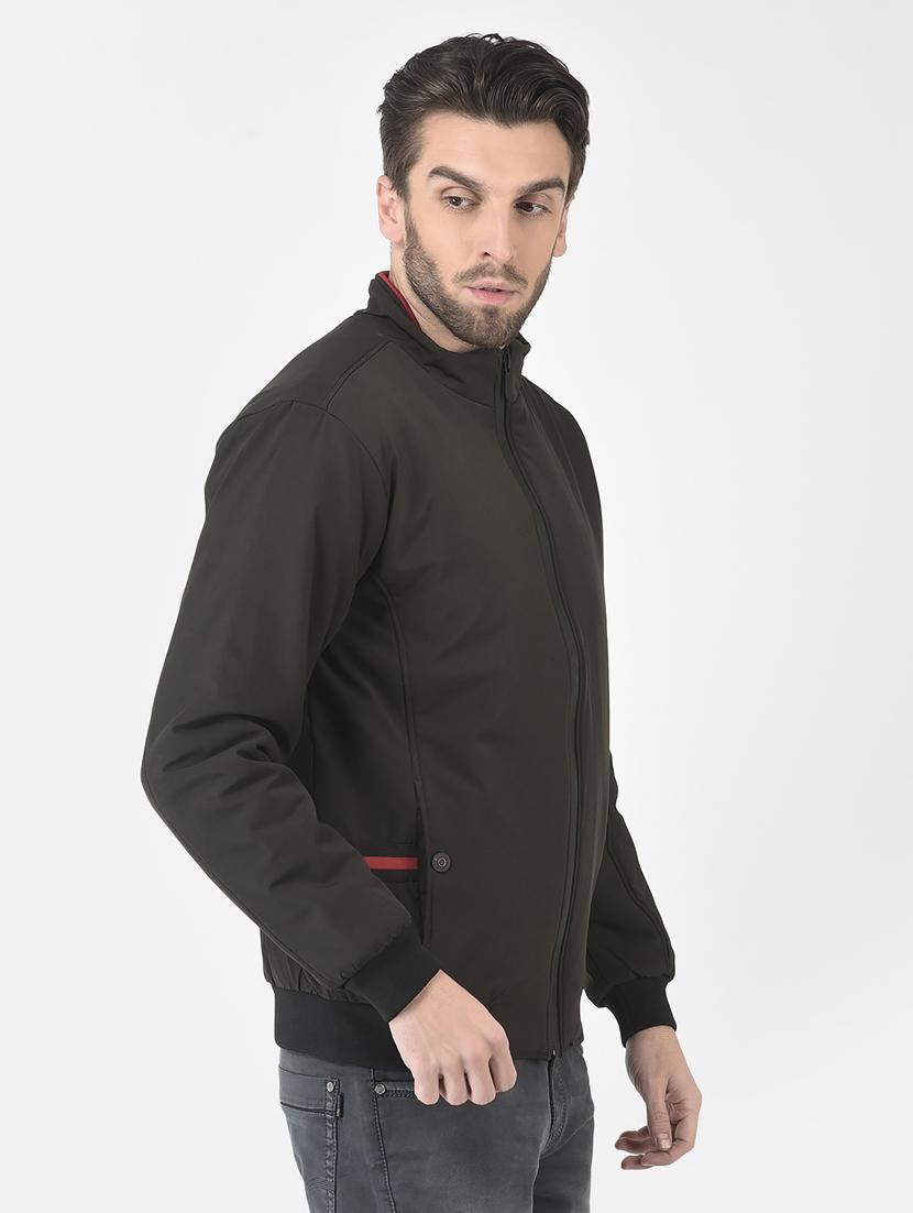 olive polyester bomber jacket - 21277385 - Standard Image - 1