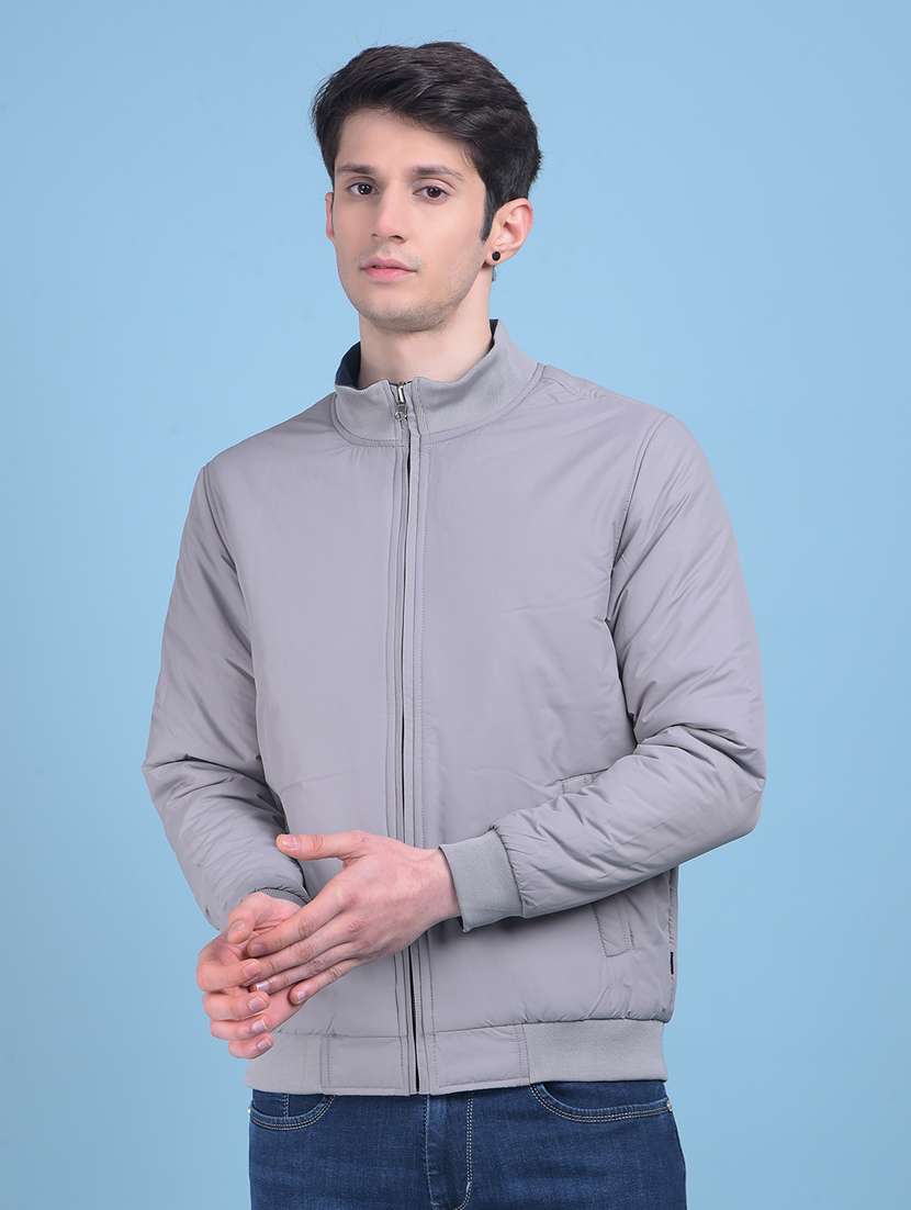 navy blue polyester casual jacket - 21277415 -  Standard Image - 4