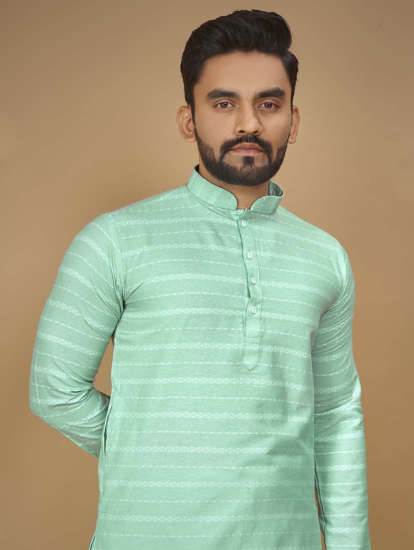 men long sleeve printed long kurta - 21277557 -  Standard Image - 4