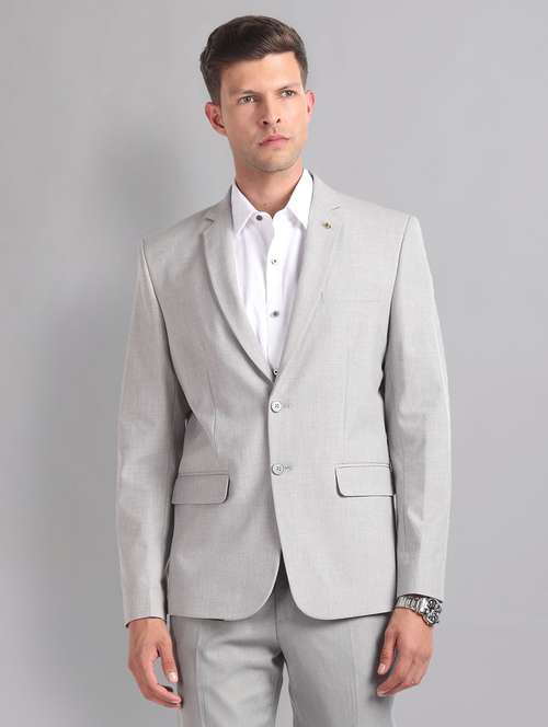 men long sleeved solid single breasted formal blazer - 21278074 -  Standard Image - 0
