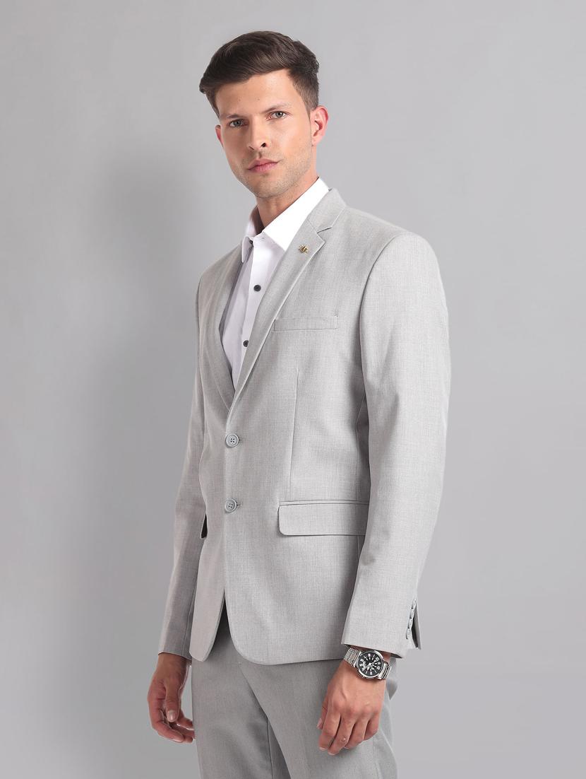 men long sleeved solid single breasted formal blazer - 21278074 -  Standard Image - 1
