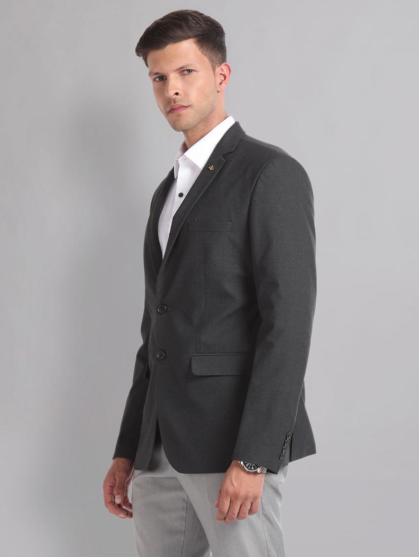 men long sleeved solid single breasted formal blazer - 21278075 -  Standard Image - 1