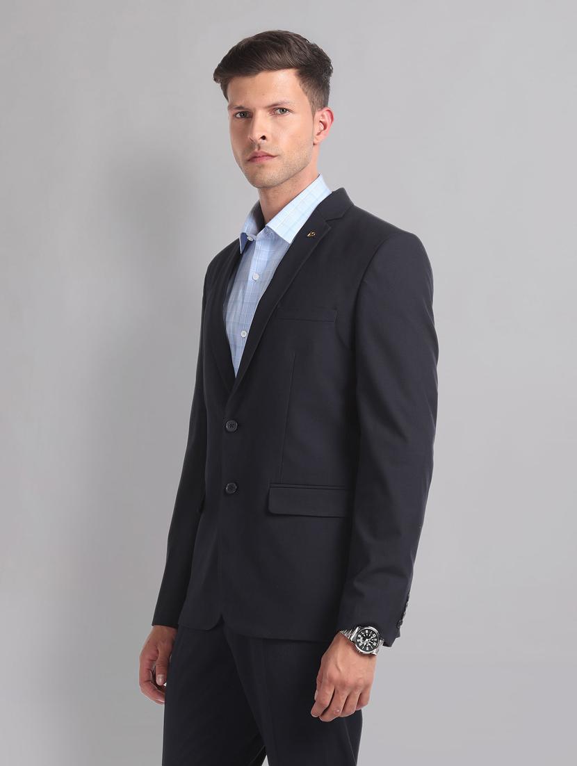 men long sleeved solid single breasted formal blazer - 21278076 -  Standard Image - 1