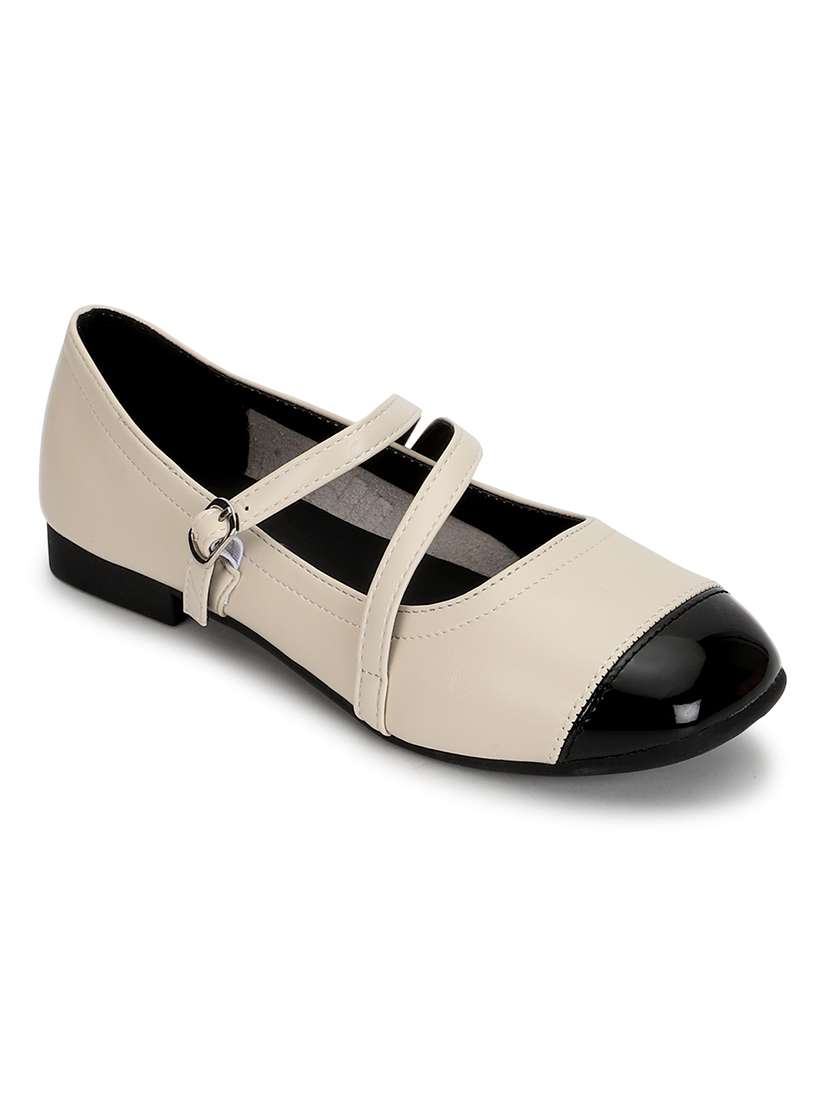 beige pu slip on ballerina - 21278250 -  Standard Image - 1