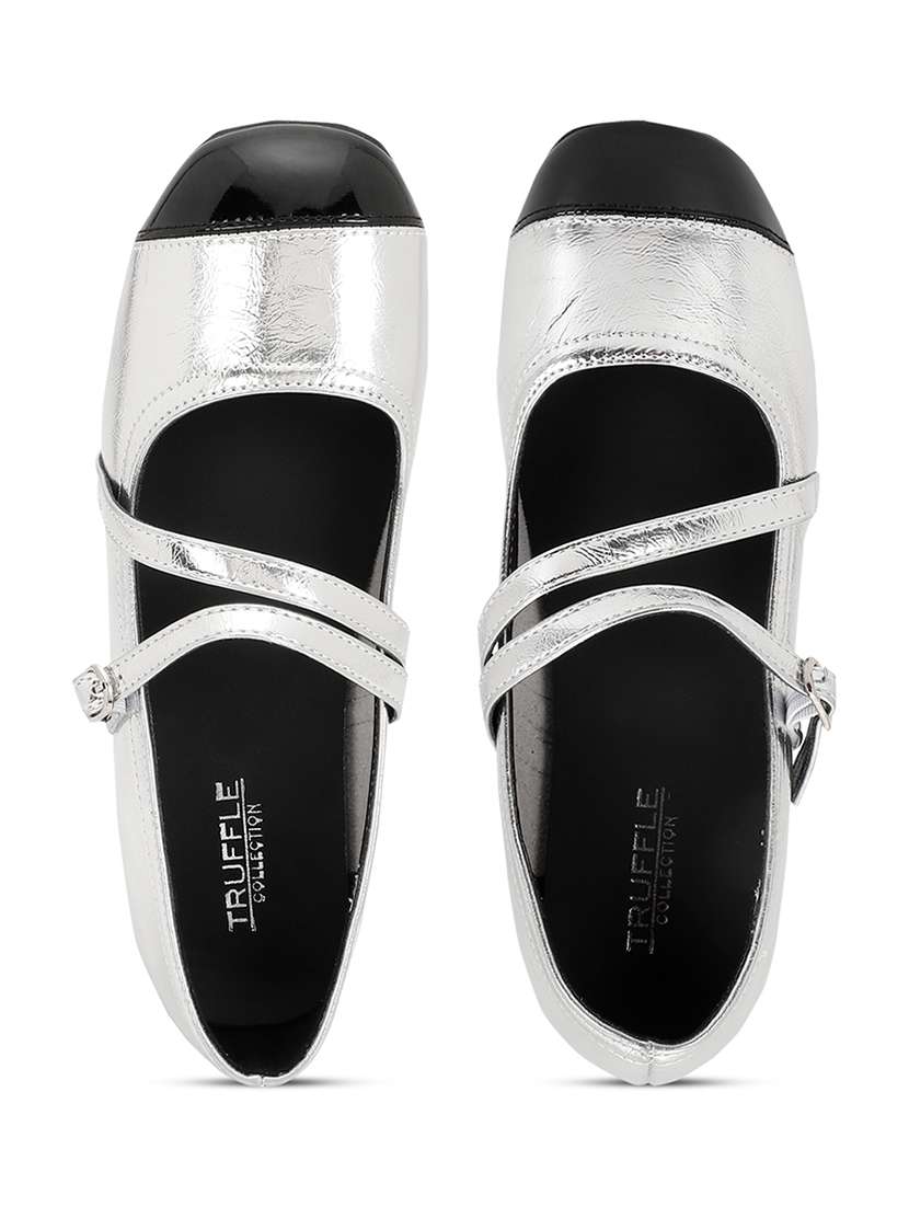 silver pu ballerina - 21278252 -  Standard Image - 4