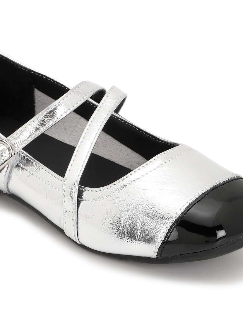 silver pu ballerina - 21278252 -  Standard Image - 6