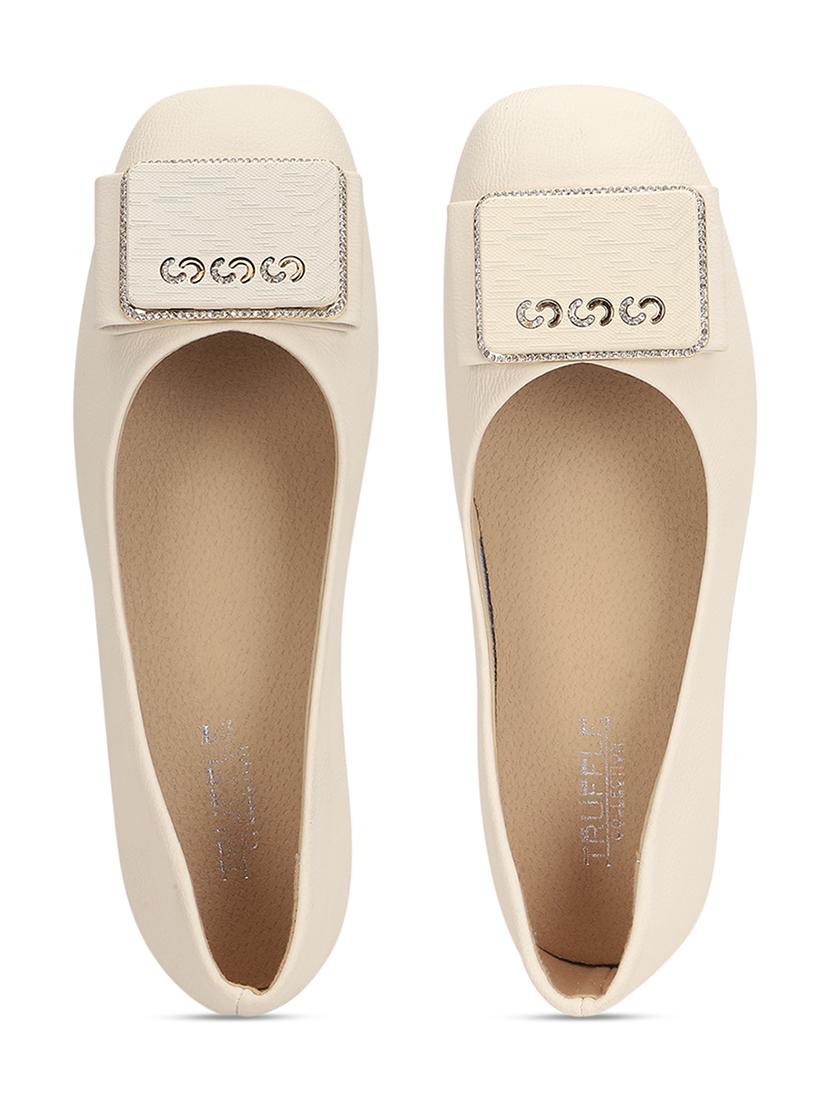 beige pu ballerina - 21278253 - Standard Image - 4
