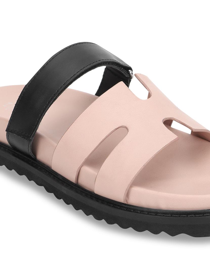 pink pu slides flip flops - 21278260 - Standard Image - 6