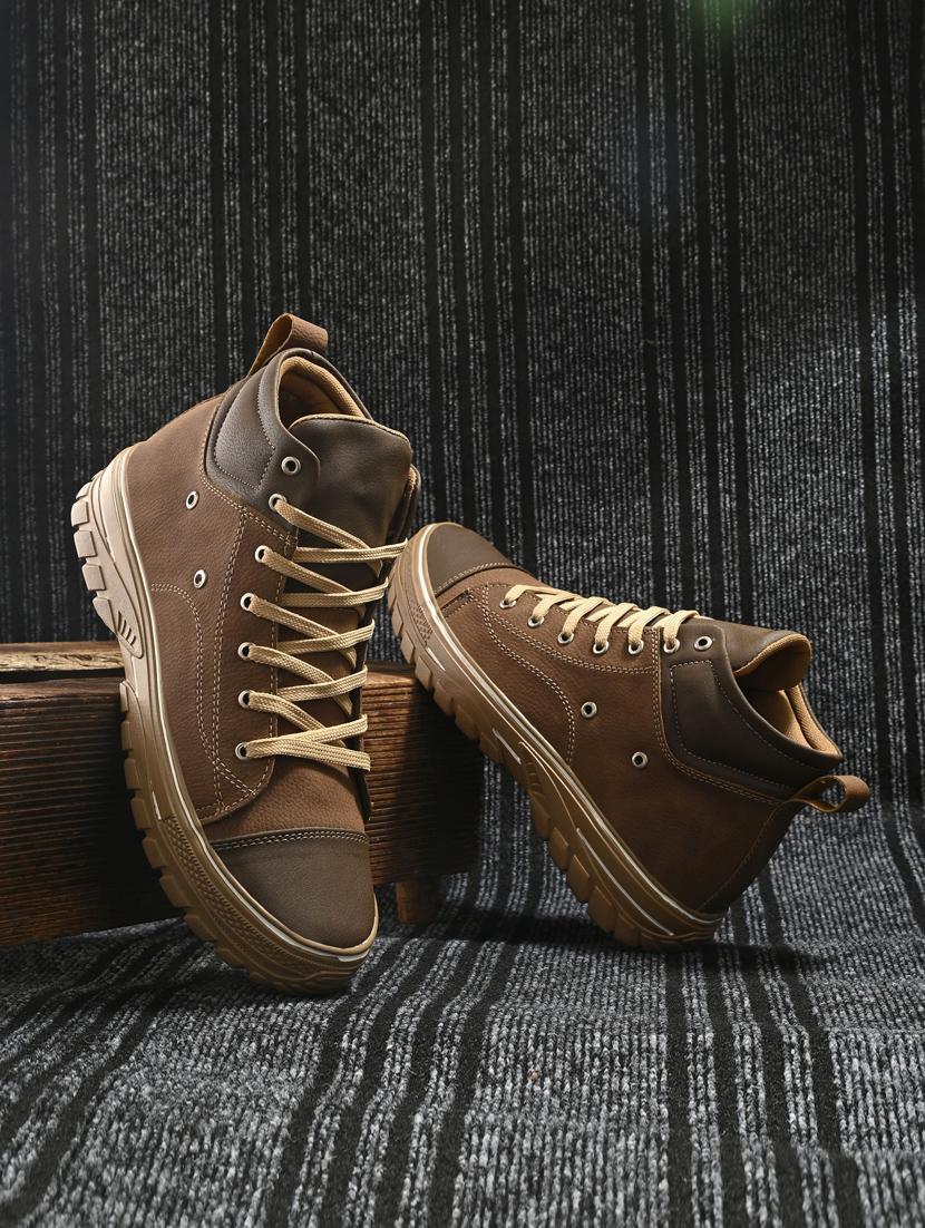 bucik brown bck4025 lightweight comfort summer trendy premium stylish high tops for men  - 21278559 -  Zoom Image - 0