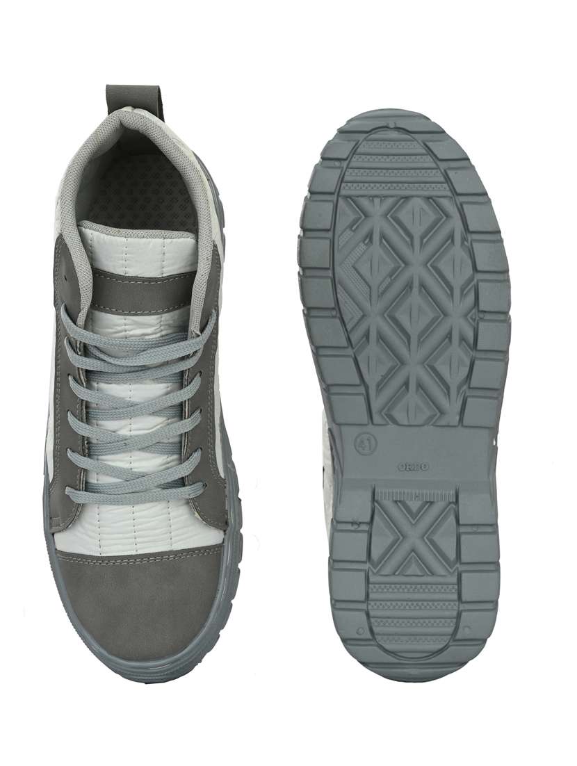 bucik grey bck4026 lightweight comfort trendy premium stylish high tops for men  - 21278560 -  Standard Image - 4