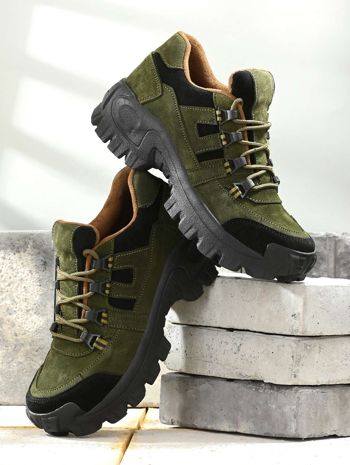 olive lace up shoes