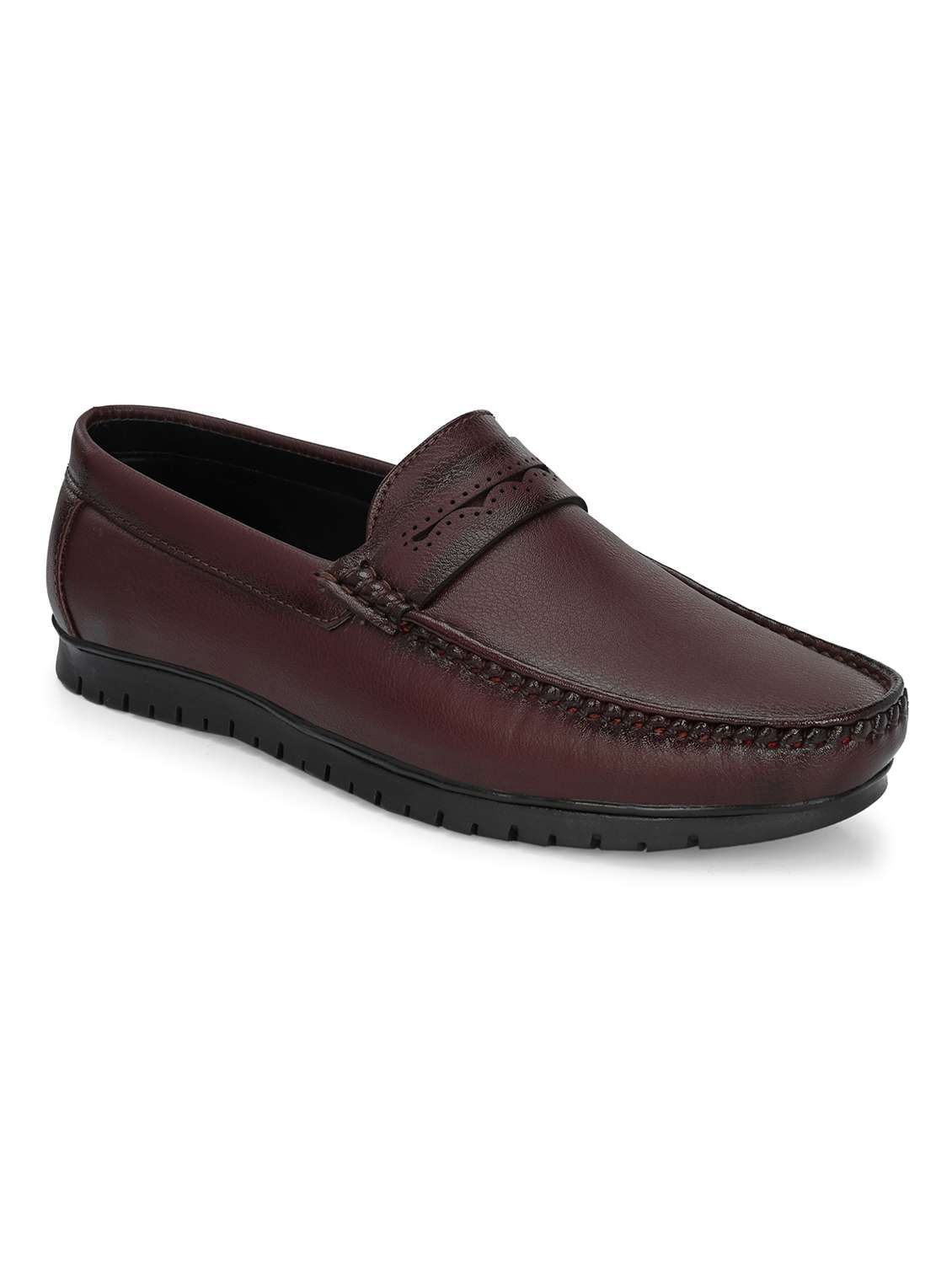 brown synthetic slip on loafers - 21278696 -  Standard Image - 1