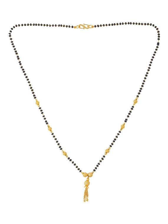 gold beaded mangalsutra - 21279157 -  Standard Image - 1