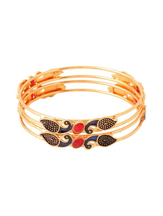 gold alloy bangle set of 2 - 21279188 - Standard Image - 1