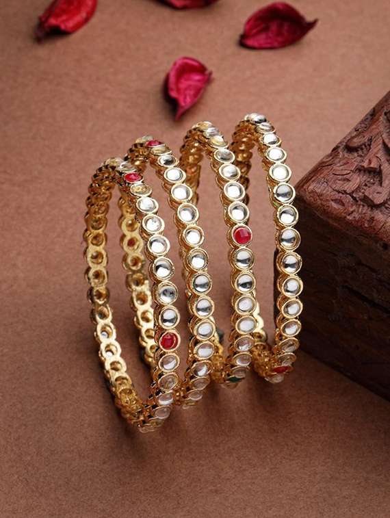 gold alloy bangle set of 4