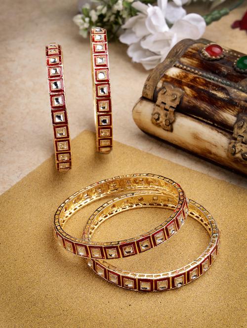 gold alloy bangle set of 4 - 21279197 -  Standard Image - 0