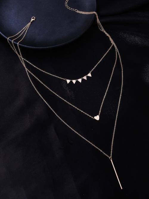 gold metal chain necklace - 21279320 - Standard Image - 0