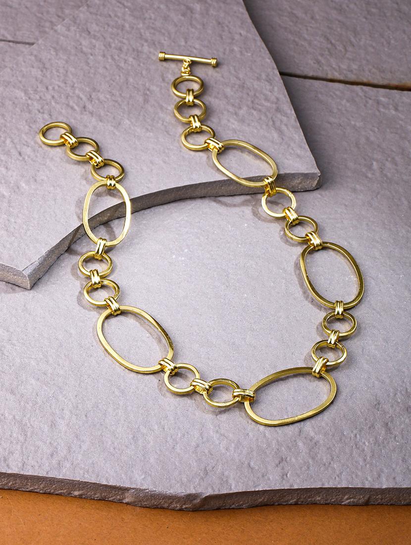 gold metal chain necklace - 21279325 - Zoom Image - 0
