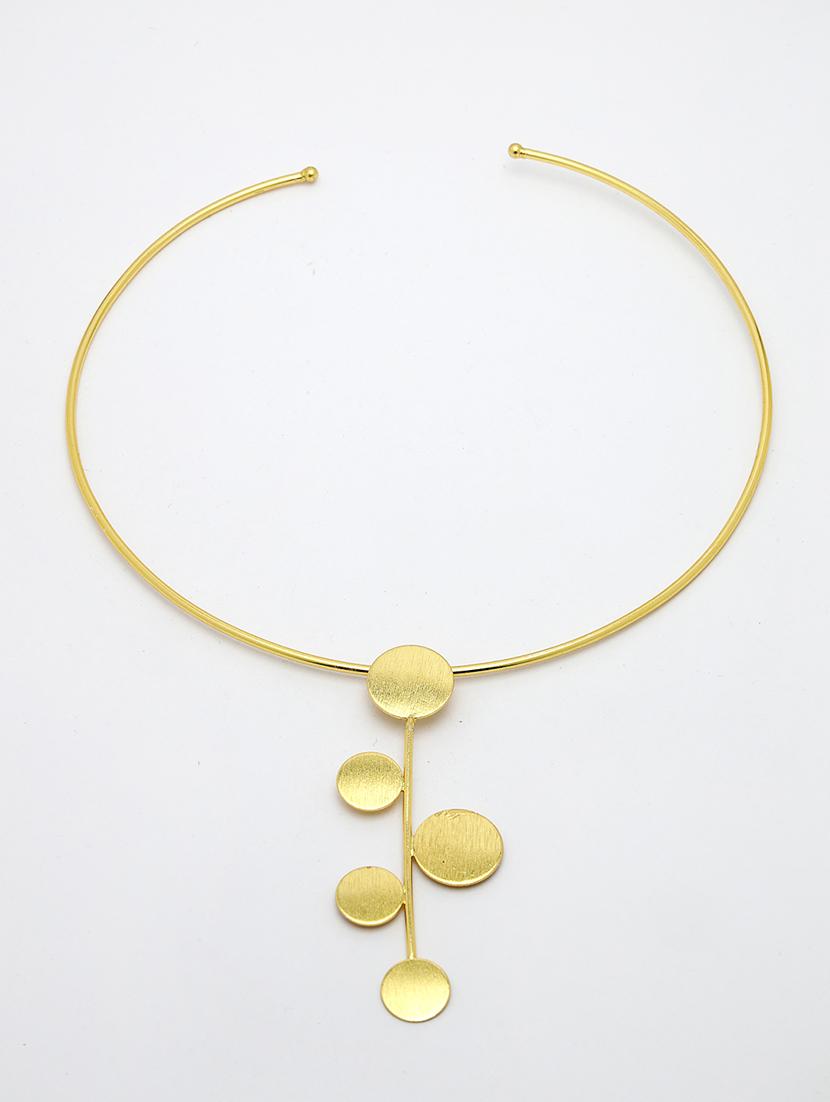 gold metal short necklace - 21279326 - Standard Image - 1
