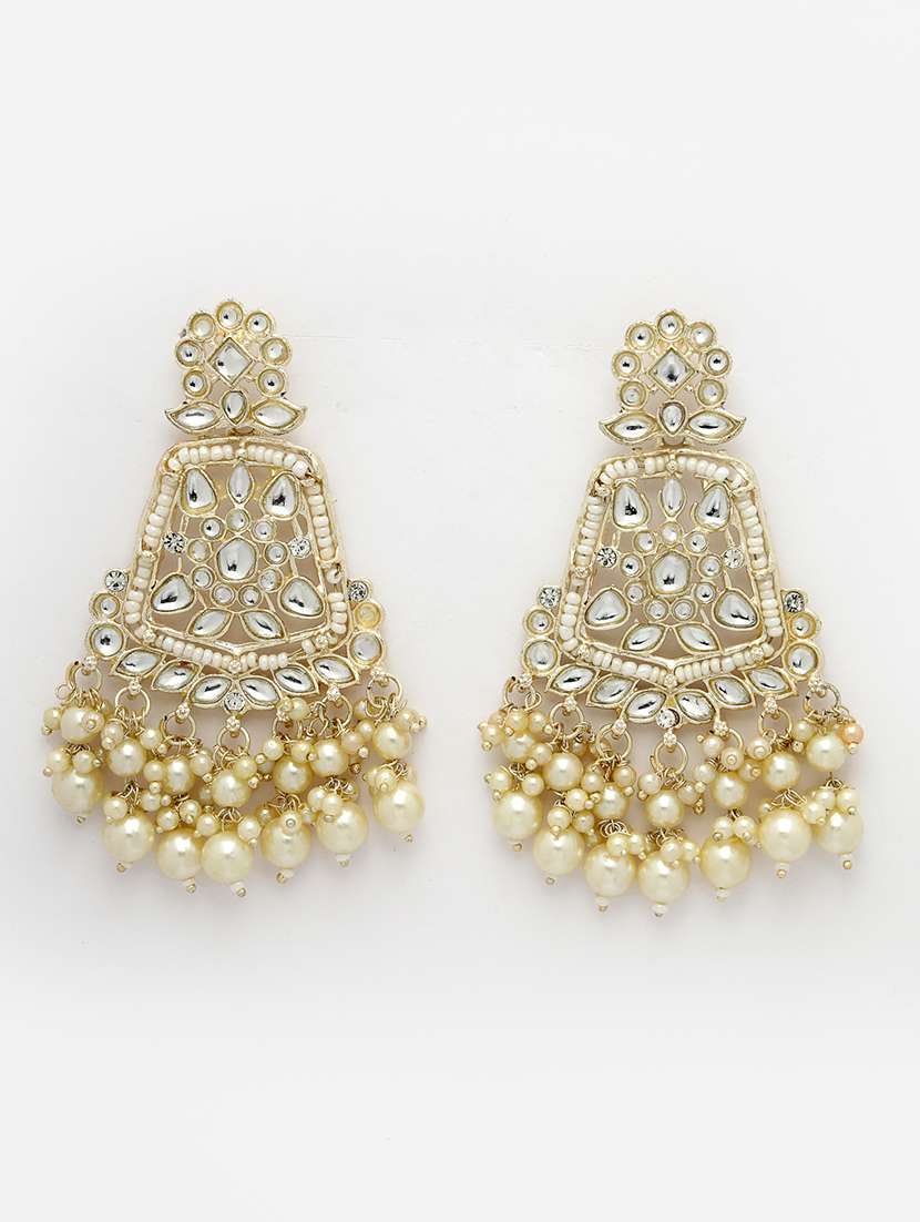 gold metal drop earrings - 21279414 -  Standard Image - 1