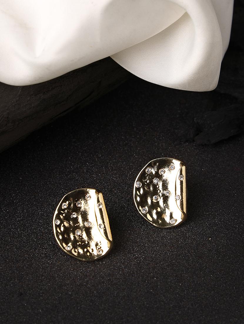 gold metal studs earrings - 21279415 - Zoom Image - 0