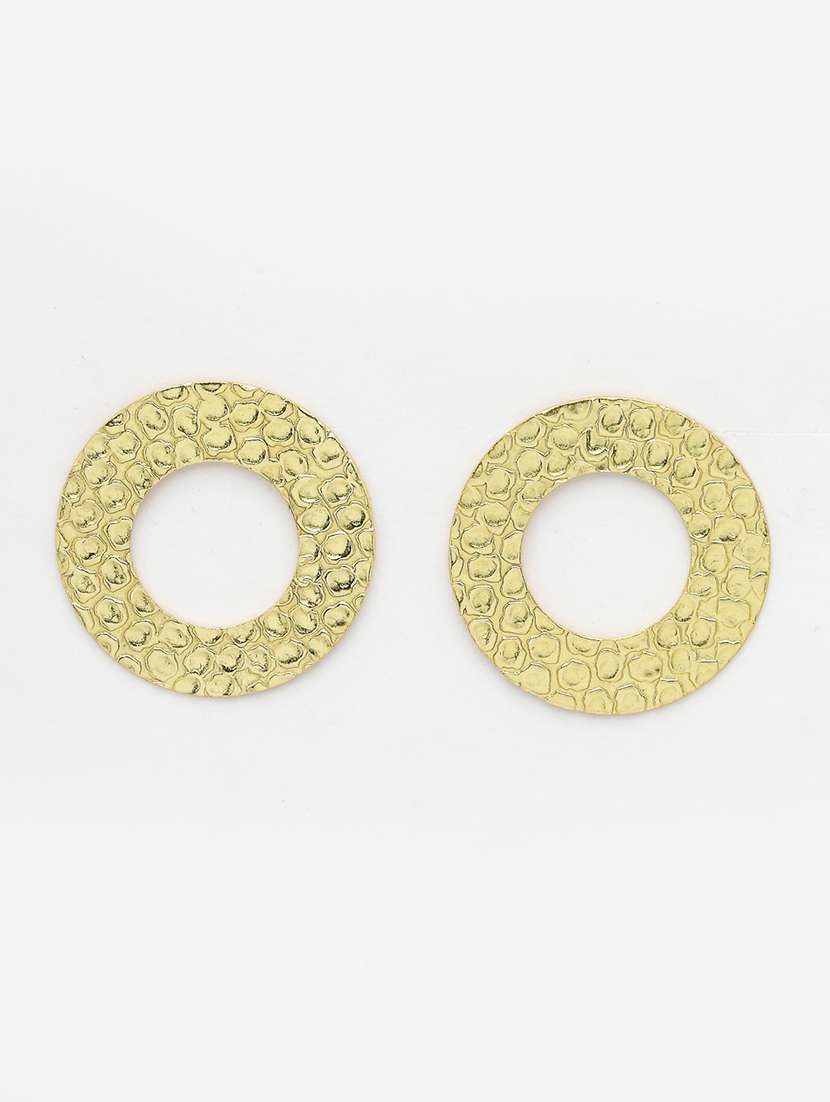 gold alloy drop earrings