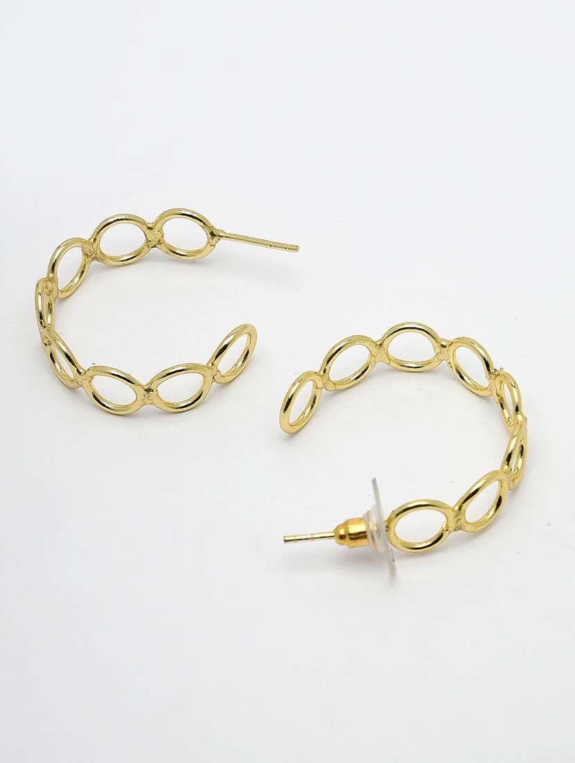Women Gold Plated Hoop Earrings