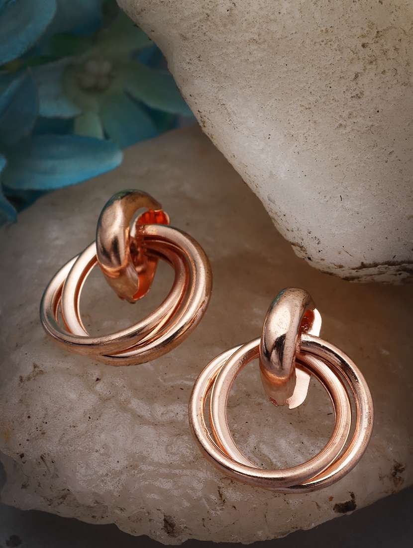 gold metal drop earring